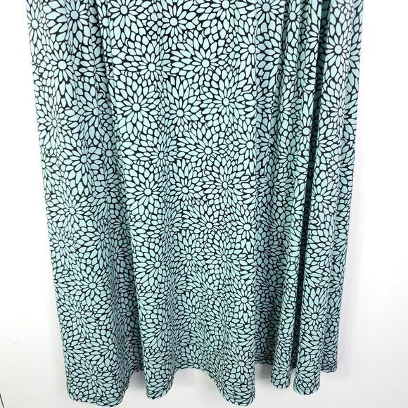 Perceptions Dress Womens 10P Empire Waist Babydoll Y2K Blue Brown Florals Midi - Picture 4 of 8